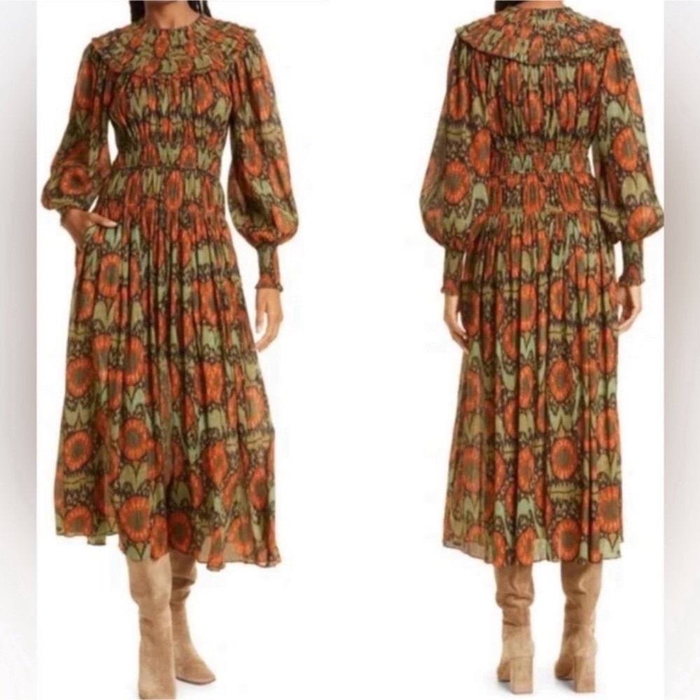 ULLA JOHNSON Nadira Midi Dress Sz 6